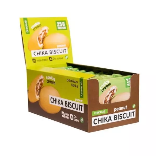CHIKALAB Печенье не Глазированное с Начинкой50g (х9)