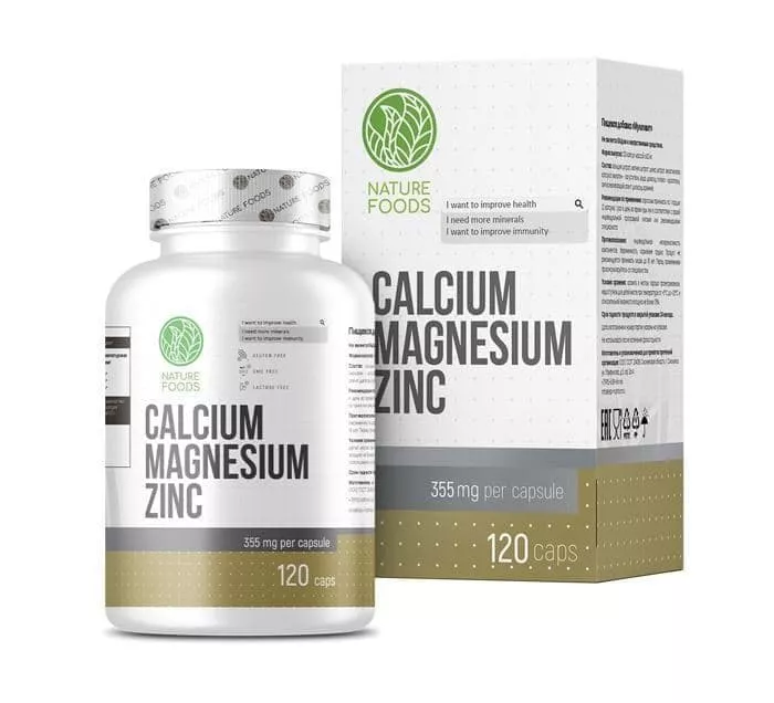 Nature Foods Calсium Magnesium Zinc 120 caps фото