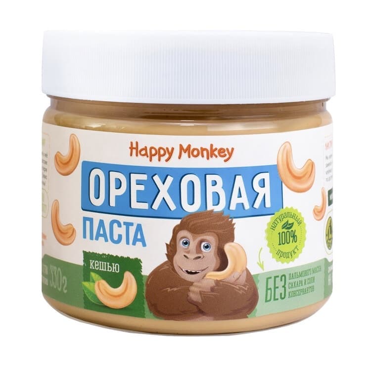 Happy Monkey Ореховая Паста 330g фото