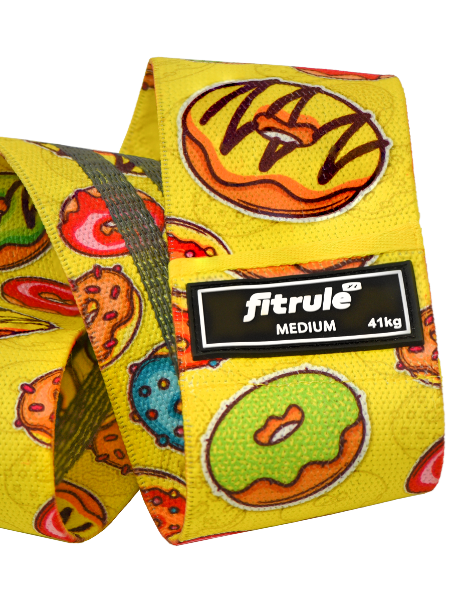FitRule Фитнес резинка тканевая Принтованая (Пончик 41кг)