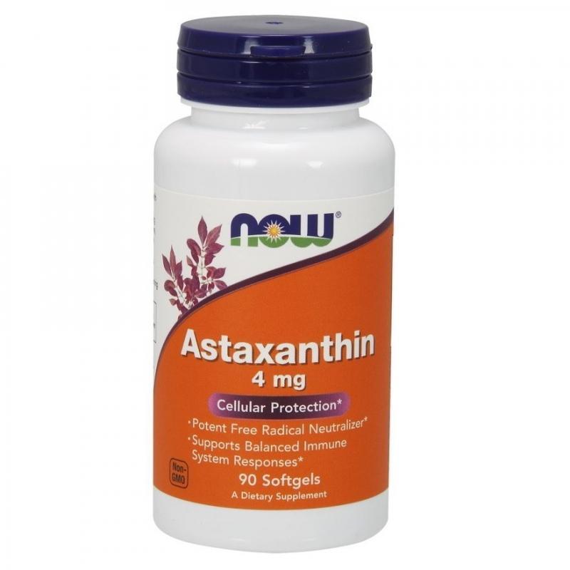 картинка NOW Astaxanthin 4 mg 90 sgels от магазина спортивного питания «2scoop»