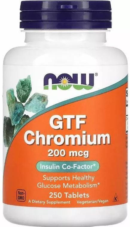 NOW Gtf Chromium 200mcg 250 tabs фото