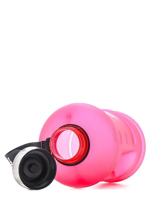FitRule Бутыль прорезиненная металлическая крышка 1,3L (Розовая) фото
