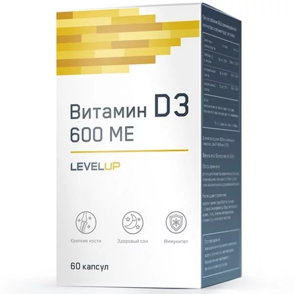 LevelUp Vitamin D3 6000 60 caps фото